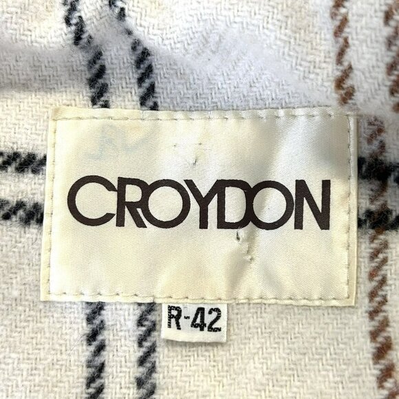 Vintage Duffle Coat Mens Size Large Wool Toggle Tan Winter Overcoat Croydon - Picture 4 of 4